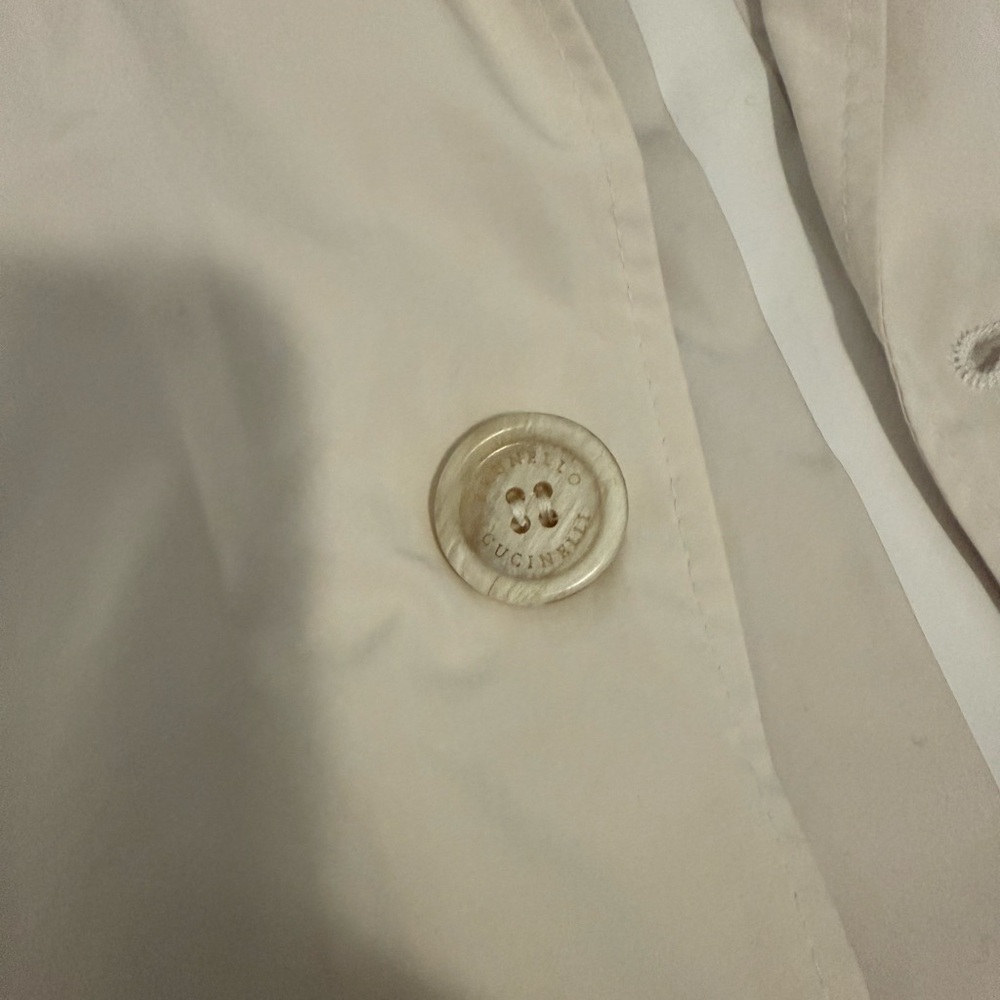 Brunello Cucinelli Mens White Nylon Jacket Sz 50/L - Picture 7 of 13